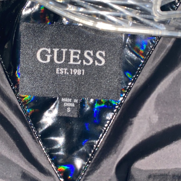 Guess jacket mens puffer shiny coat reflective very luxury and authentic - Picture 2 of 3